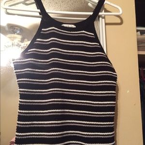 black and white halter